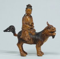 Carved Figure of Manjushri (Wanshu)